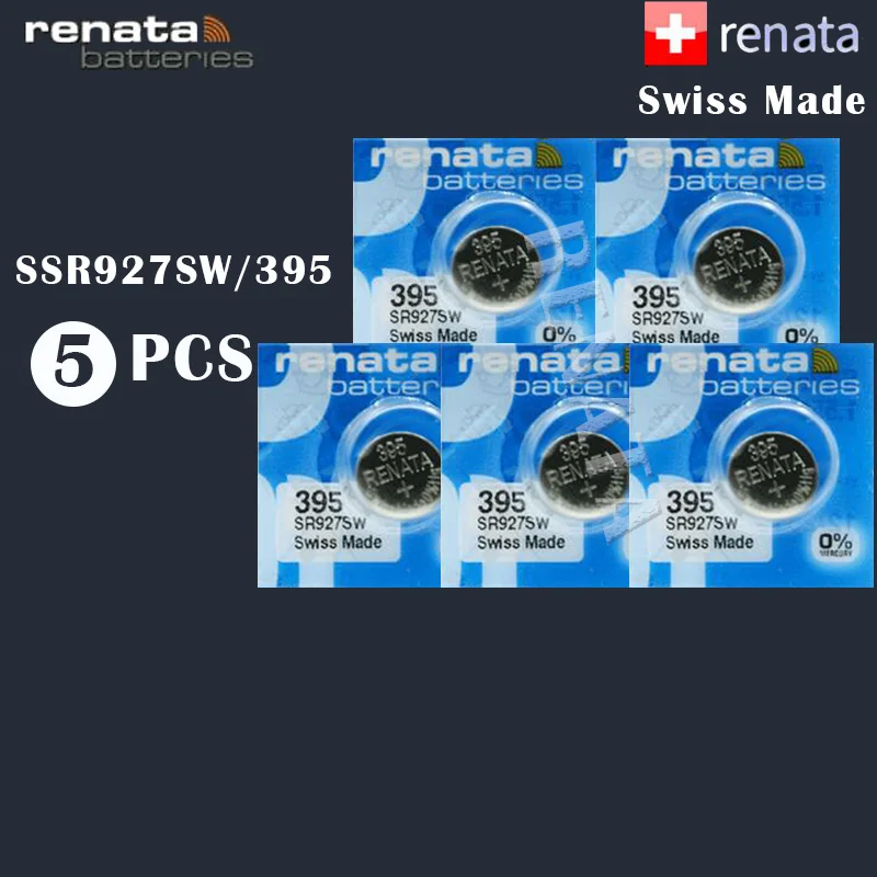 5 шт./лот Renata 395 100% оригинальные фирменные новые часы с оксидом серебра батарея