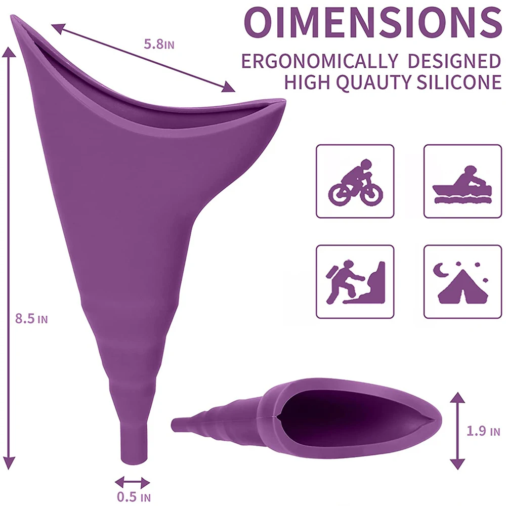 Portable Reusable Urinal Funnel with Extension Tube Standing Up to Pee For Camping Hiking Female Urination Device | Красота и