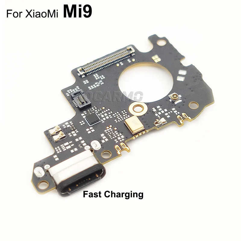 Aocarmo-conector de puerto de carga r&aacute;pida USB para Xiaomi Mi 8, 9, Mi8, mi9, 9SE, cargador, Dock, micr&oacute;fono, piezas de repuesto-4