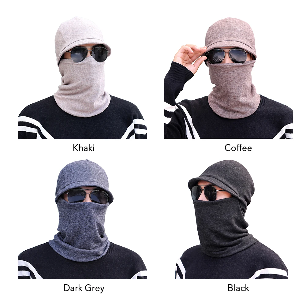 Мужская теплая зимняя шапка маска для лица холодной погоды Обложка шейный шарф