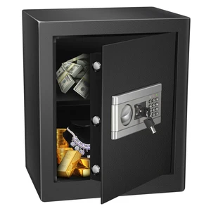 1 53 cub electronic digital safe box document money security safe lock box for home office with emergency key digital keyboard free global shipping