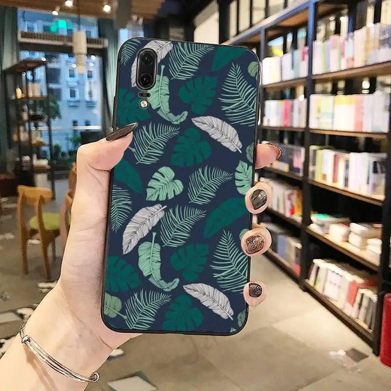 

Summer Banana Leaf Phone Case For Huawei honor Mate P 10 20 30 40 Pro 10i 9 10 20 8 x Lite
