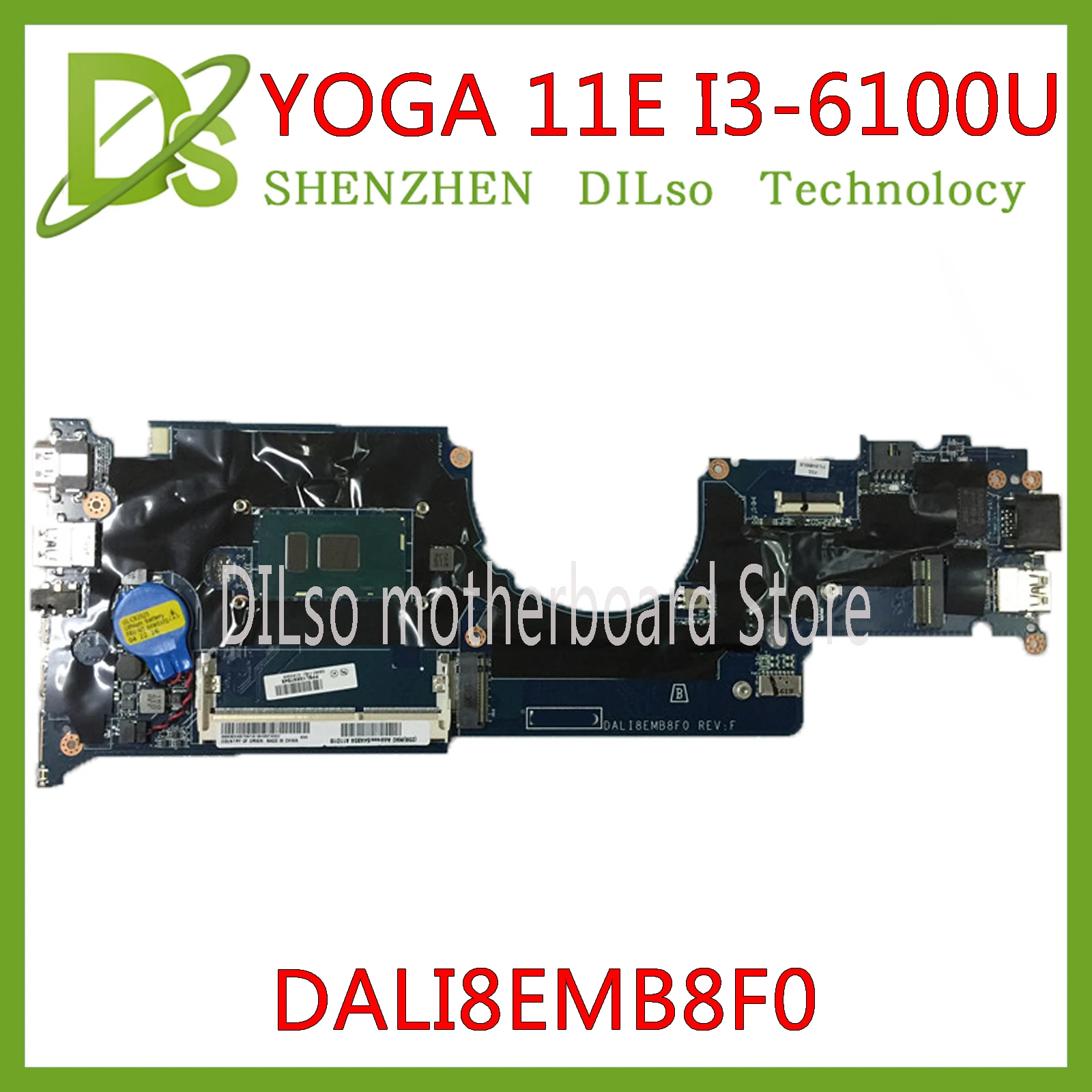 KEFU YOGA 11E материнская плата для Lenovo ThinkPad DALI8EMB8F0 ноутбука CPU i3 6100u DDR3|Материнские