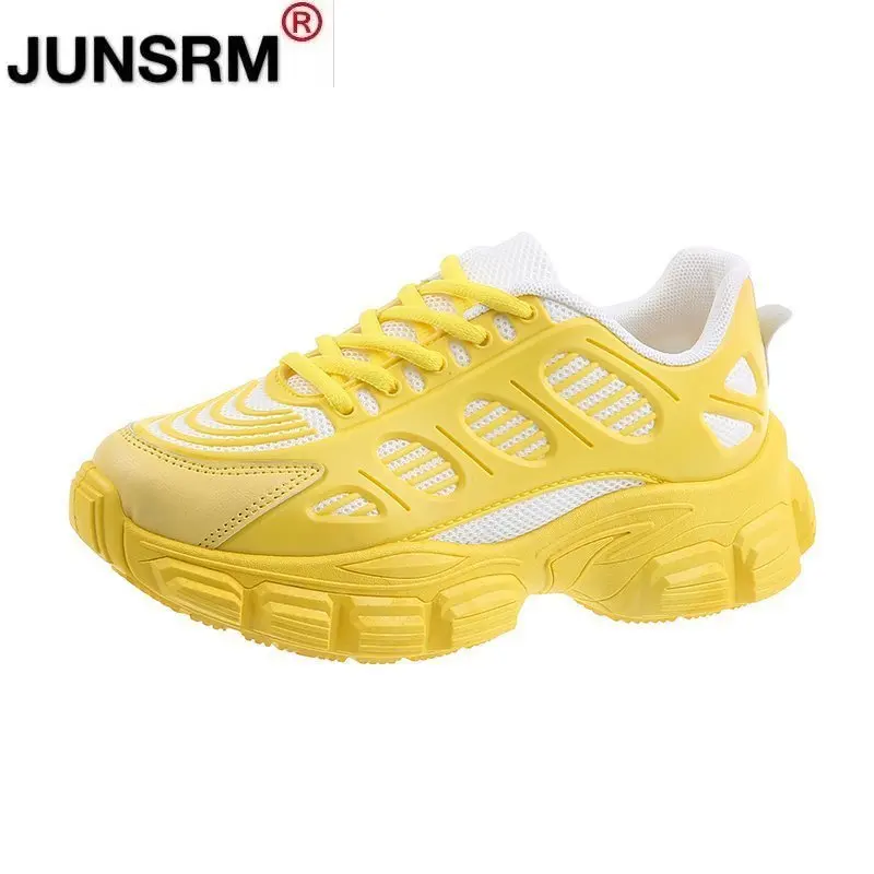 

New Sneakers Women Mesh Non-Slip Shoes Lace-Up Casual Shoes Women's Sneakers with Platform Student Sport Shoes Zapatos De Mujer
