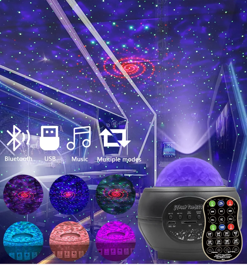 

Starry Sky Night Light Projector Star/Sky/Galaxy Projector LED Star Light Music Player Children's Night Light Lamp Gift For Home