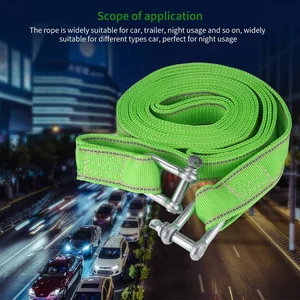 5M 8T Car Tow Rope Car Automatic Winch Traction Rope with U-Shaped Hook for Car Truck Trailer SUV