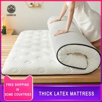 610cm thai natural latex mattress floor mat 95d filling mattress foldable slow rebound tatami cotton cover bedspreads thickness