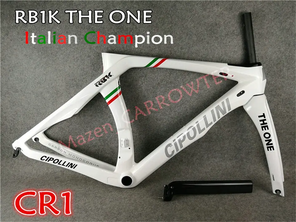 Just Frameset CR1 T1000 3K итальянский Чемпион MCipollini RB1K один карбоновые рамы 50 мм карбоновые колеса Novatec A271 ступицы упакованы для продажи - Цвет: Just Frameset CR1