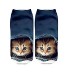 Новинка, носки с милым котом и 3D принтом, мультяшный Забавный котенок, унисекс, креативные носки с несколькими лицами кошки, повседневные Модные цветные носки до щиколотки