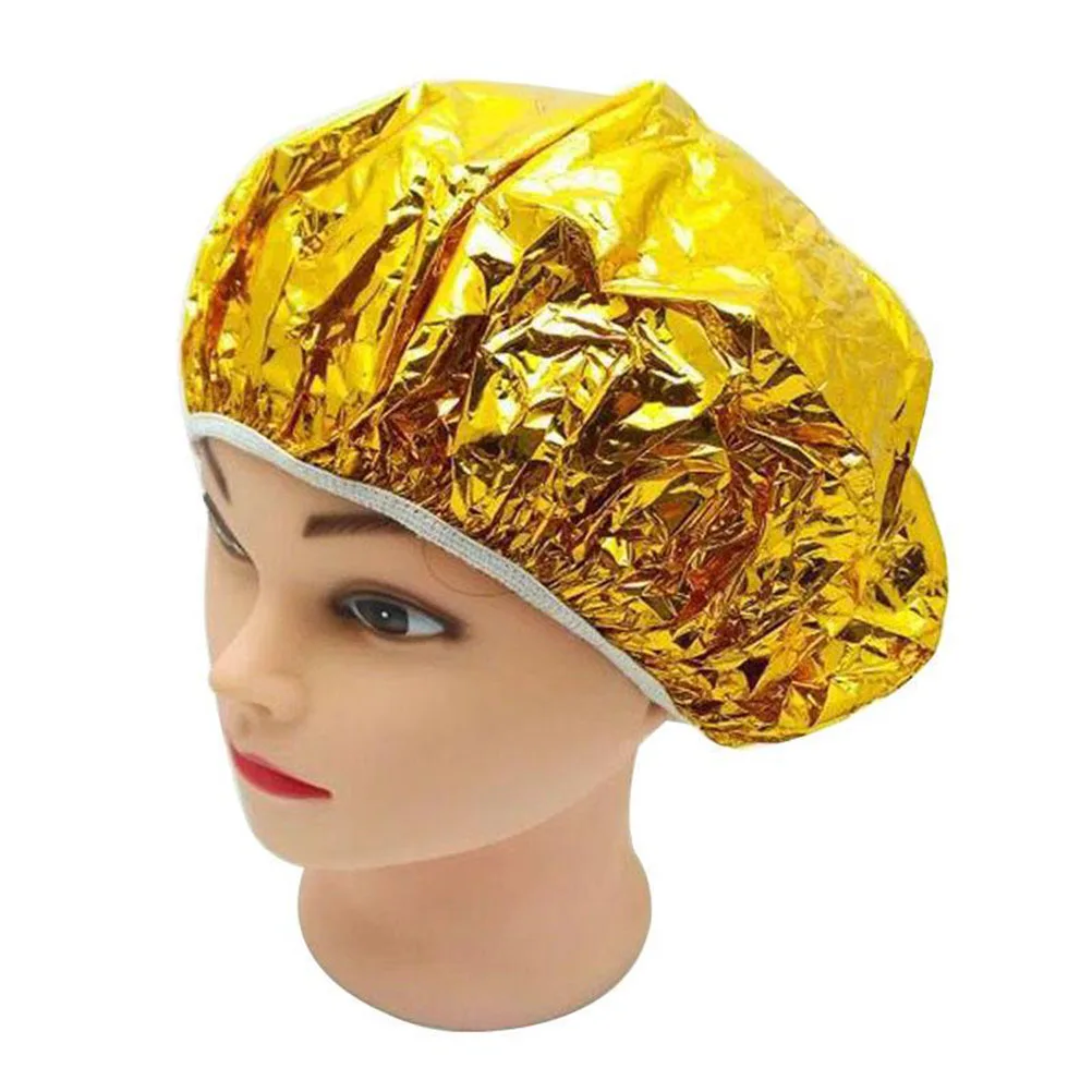 

4 Pcs Aluminum Foil Cap Waterproof Spa Hair Salon Shower Cap Disposable Household Hat Hair Care Protective Cap Women's Hair Cap