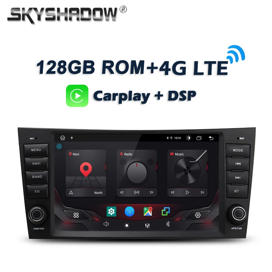 Carplay 8 &quotIPS DSP Android 10 0 4G + 128GB/8GB/Core dvd плеер для автомобиля GPS карта WI FI Bluetooth RDS радио Benz