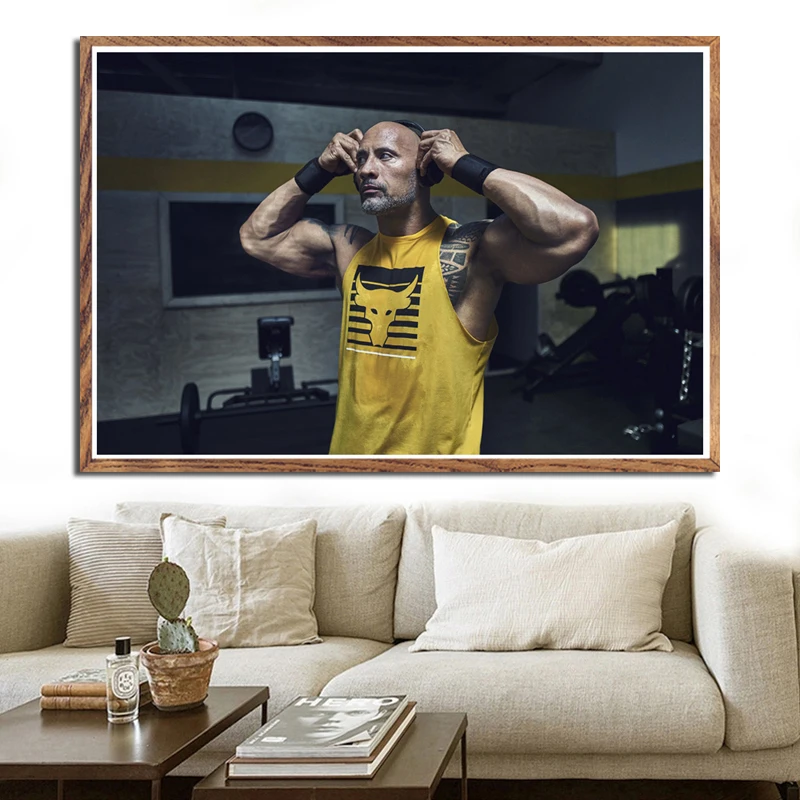 The Rock Dwayne Johnson Тренировка Фитнес Бодибилдинг мышечное искусство Рисование