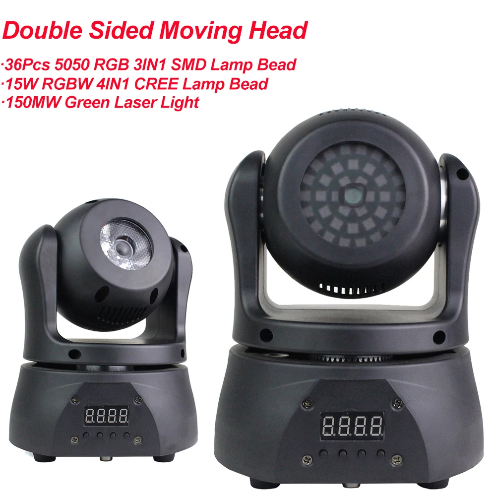 Карманные двухсторонние подвижные головные мини лампы мощностью 30 Вт 36 шт. 5050 RGB 3