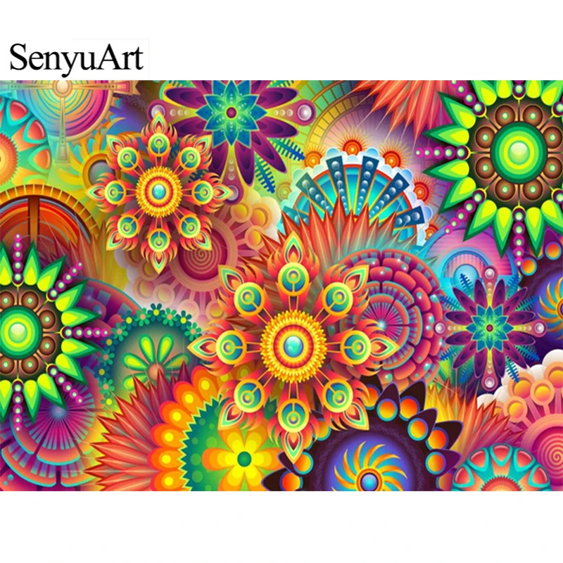 

SenyuArt Full Square Round Diamond Painting Abstract Rhinestones Embroidery 5d Diy Cross Stitch Kits Mosaic Craft Home Decor New