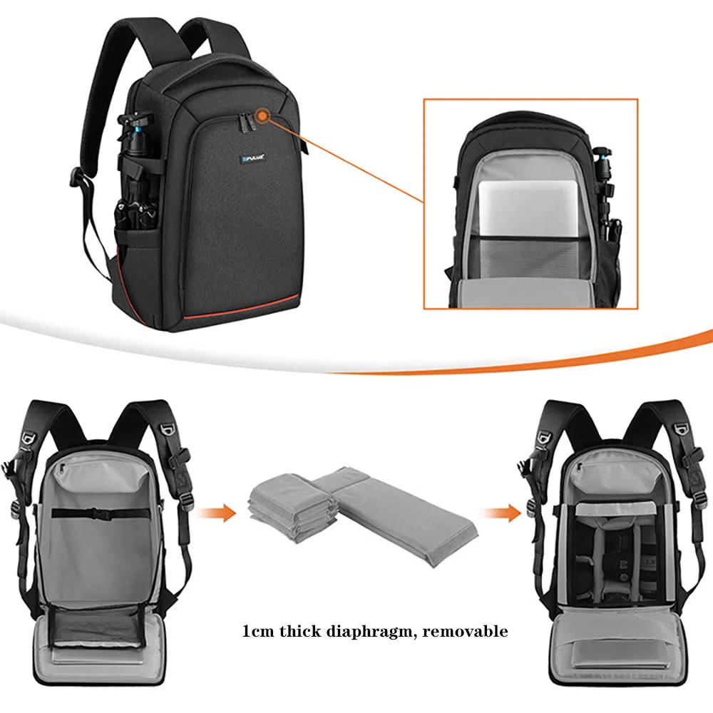 puluz outdoor photography backpack handheld gimbal stabilizer camera bag laptop wear resistant breathable strap rain cover bag free global shipping