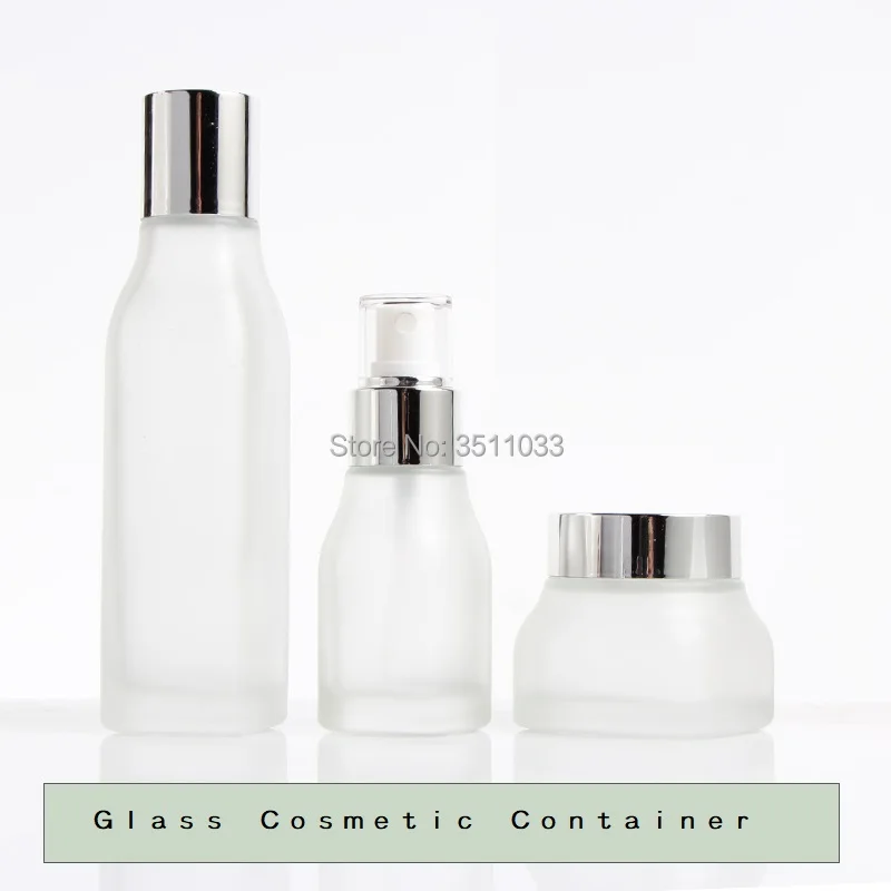 40 мл матовый стеклянный косметический флакон с насосом для лосьона 100 спрей