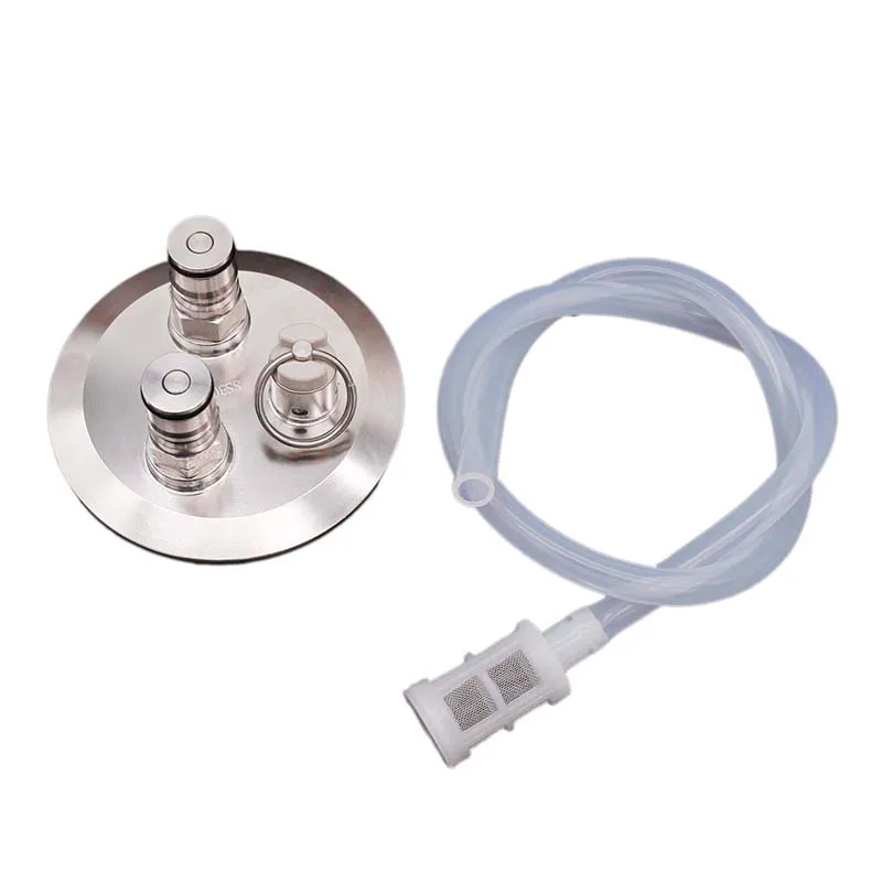 " Tri Clamp(91 мм OD) шаровой замок конвертировать крышку с газовым столбом Beer Post PRV 60 см силиконовый шланг Homebrew Kegging оборудование