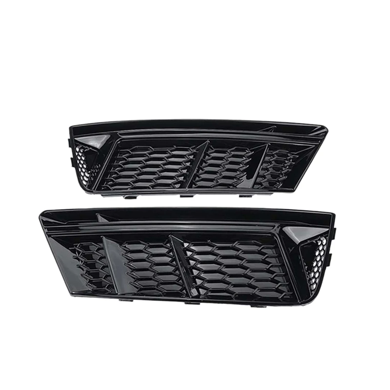 

Car Front Bumper Fog Lamp Cover Fog Light Trim Honeycomb Mesh Grilles for- A4 B9 Standard Bumper 2016-2019