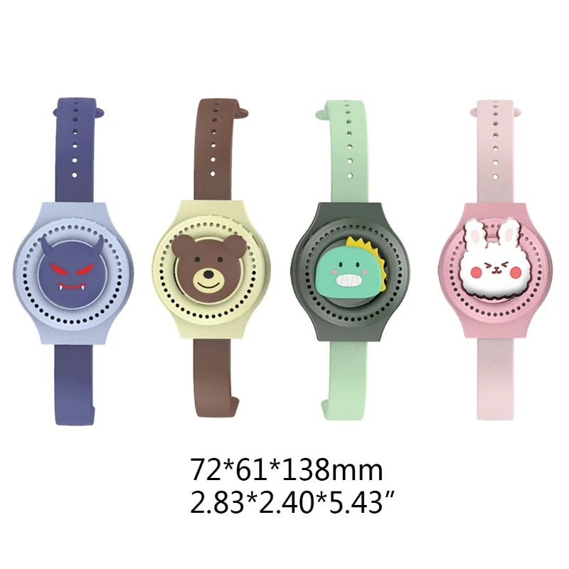 

R9UD Wearable USB Fan Wearable USB Fan 3-Wind Speed Cartoon USB Rechargeable Fan Portable Hands-Free Fan for Boys Girls Kids