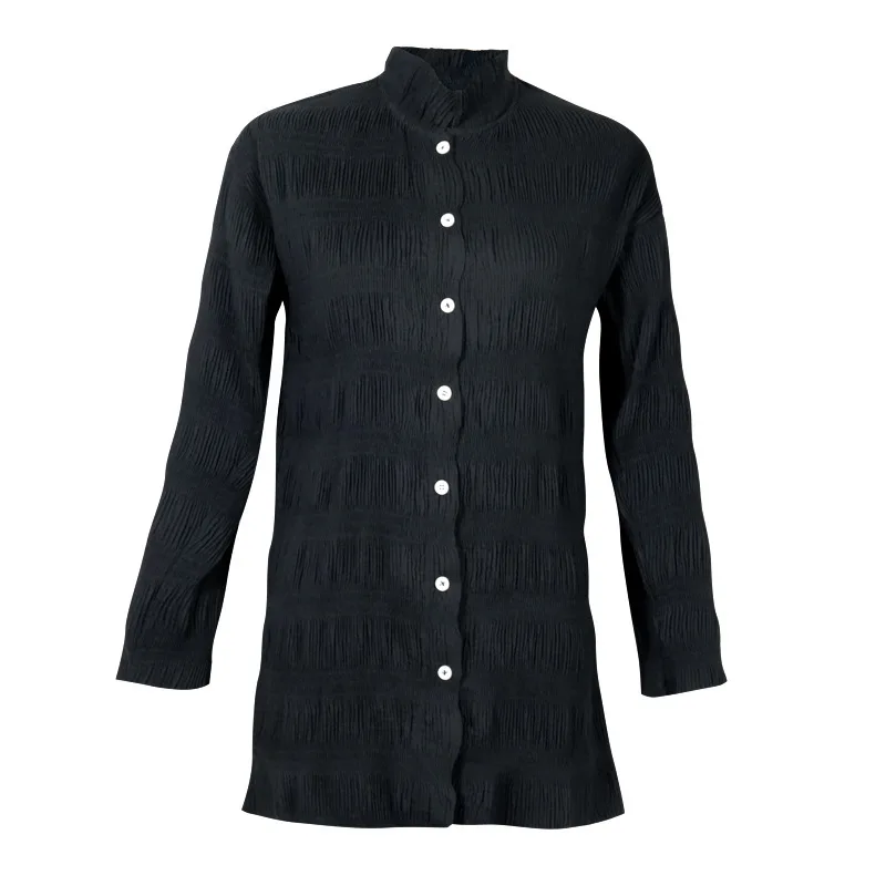 LANMREM новинка 2020 Весенняя водолазка однобортный Топ с длинным рукавом и тонкая