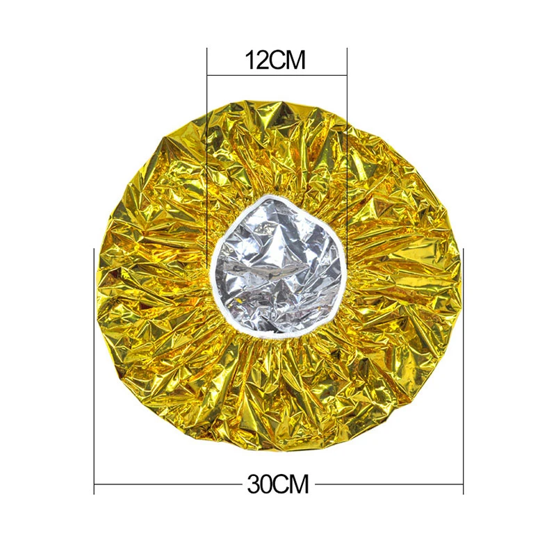 

1PC Disposable Ultra-thin Aluminum Foil Shower Cap Waterproof Elasticity Bath Hood Baking Oil Hair Hairdressing Insulation cap