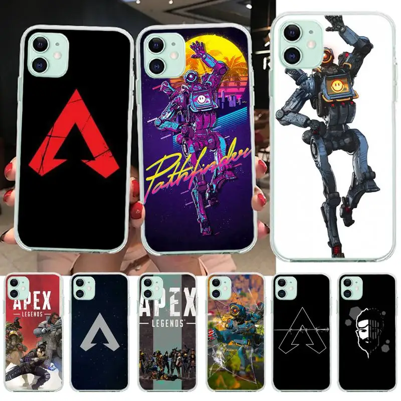 PENGHUWAN Горячая игра Apex легенды крышка черная мягкая чехол для телефона iPhone 11 pro XS MAX