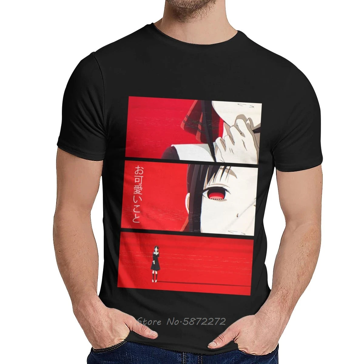 Мужская хлопковая футболка с принтом круглым вырезом | одежда