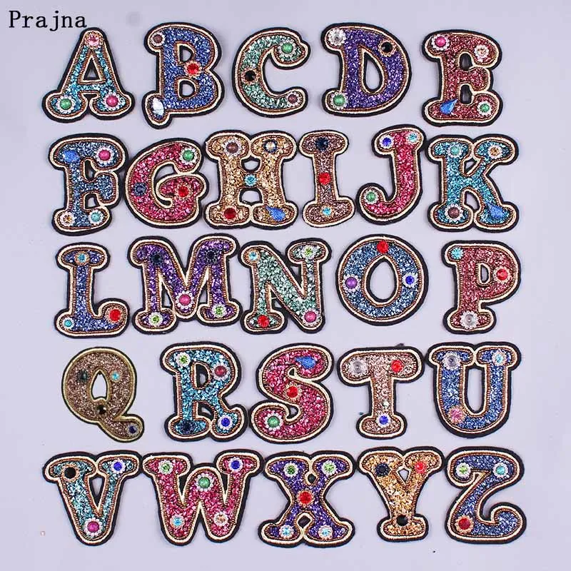Стразы цифры нашивки 3D сделай сам шитье для одежды Английский алфавит аппликация