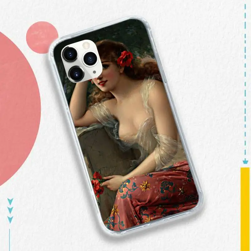 

Girl Paintings in the Renaissance Phone Case for iPhone 11 12 pro XS MAX 8 7 6 6S Plus X 5S SE 2020 XR