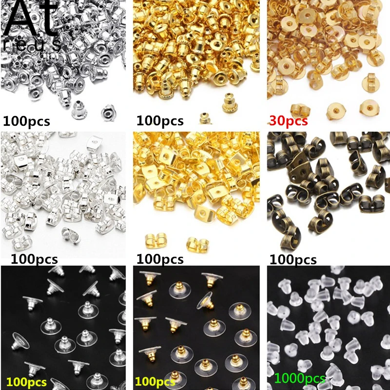 

Заглушки для сережек-гвоздиков, мягкие силиконовые, 1000, 30-резиновая серьга шт.
