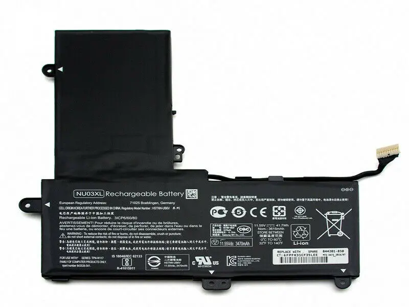 

Free Shipping Genuine NU03XL Battery For Hp Pavilion X360 11-U000 HSTNN-UB6V TPN-W117 TPN-C128 843536-541 844201-850 844201-855