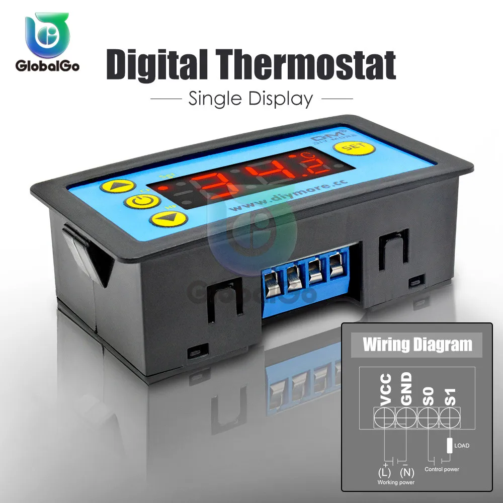 Цифровой регулятор термостата для холодильника температуры охлаждения 12/24/220 В |