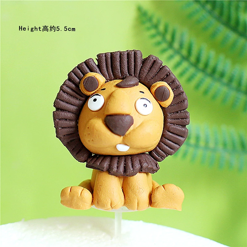 Сидя Жираф Лев лиса украшения обезьяна торт топперы для детей день партии