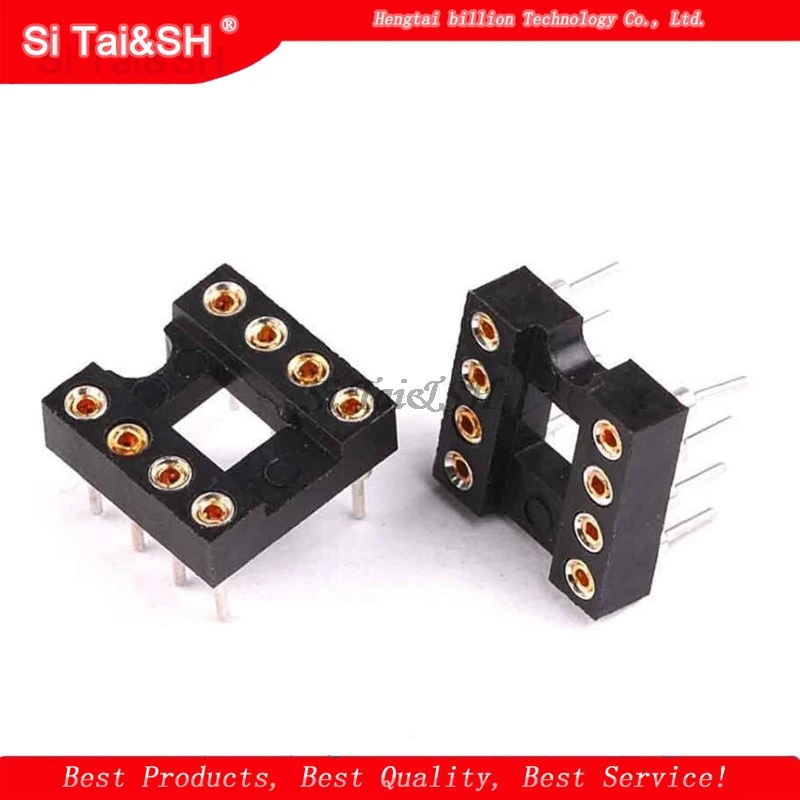 20pcs DIP-8 Round Hole 8 Pins 2.54MM DIP DIP8 IC Sockets Adaptor Solder Type PIN Connector |