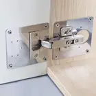 Шарнирная панель в форме чешуи, легкая в установке, нержавеющая металлическая дверная петля, ремонтная пластина для шкафа