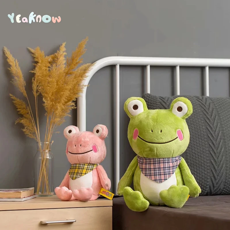 

Yeaknow Kawaii мягкая лягушка игрушка милая улыбающаяся розовая зеленая лягушка кукла ребенок Удобная игрушка подарок для девушки