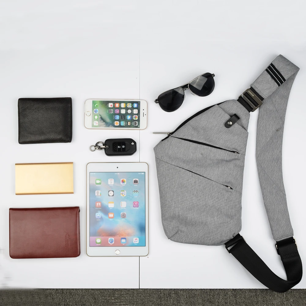 

Men's Chest Pack Bags Men Single Shoulder Bags Waterproof Nylon Crossbody Bags Crossbody bag Nylon Waterproof Sling Backpack