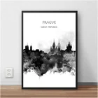 Настенная картина с изображением города мира, Прага, Чехия, абстрактный постер для гостиной, домашний декор, кафе, бар