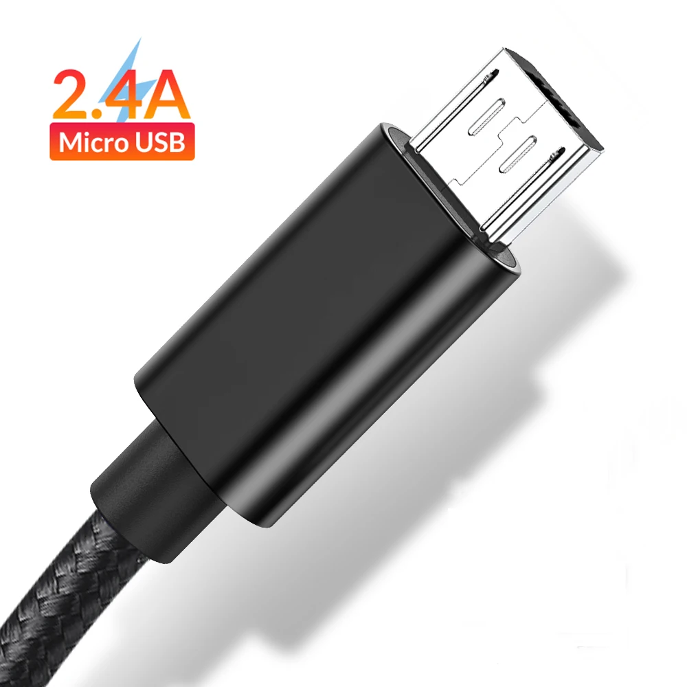 Micro USB кабель 2.4A Быстрый кабель синхронизации данных и зарядки для huawei Xiaomi samsung LG Nokia Andriod Microusb Кабели для мобильных телефонов