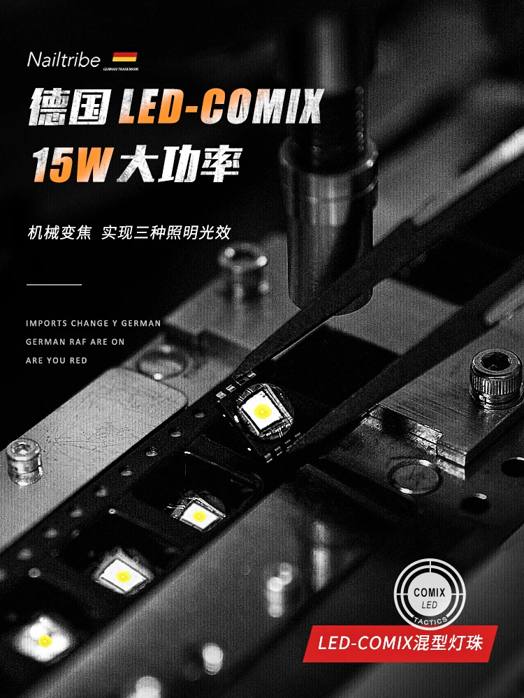 저렴한 전술 야외 손전등 호스트 배터리 충전기 Linterna 작업 줌 라이트 방수 토치 Linterna 야외 조명 AA50SD