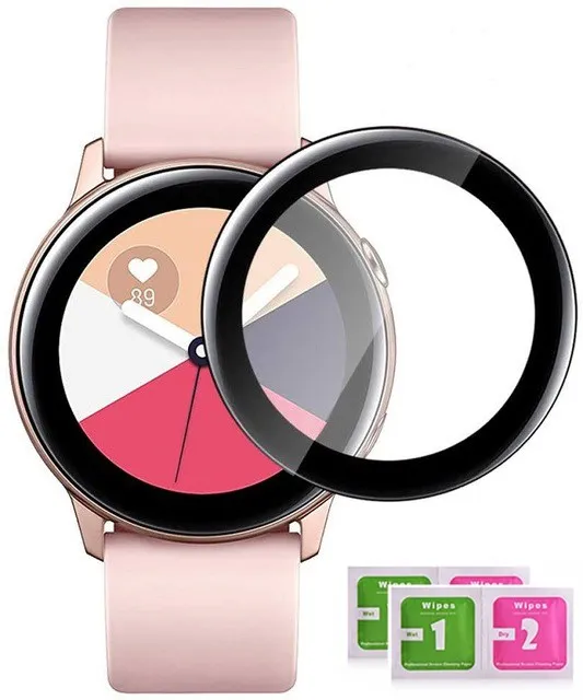 

20D Screen Protectors Film Soft For Samsung Galaxy Watch Active 2 40mm 44mm Full Cover Curved Edge Protective Scratch Resistant
