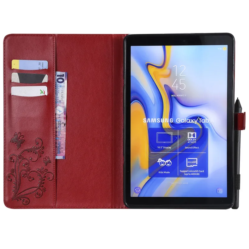 Wekays для samsung Tab A2 10,5 кожаный чехол с мультяшной бабочкой для samsung Galaxy Tab A 10,5 дюймов T590 T595 чехол