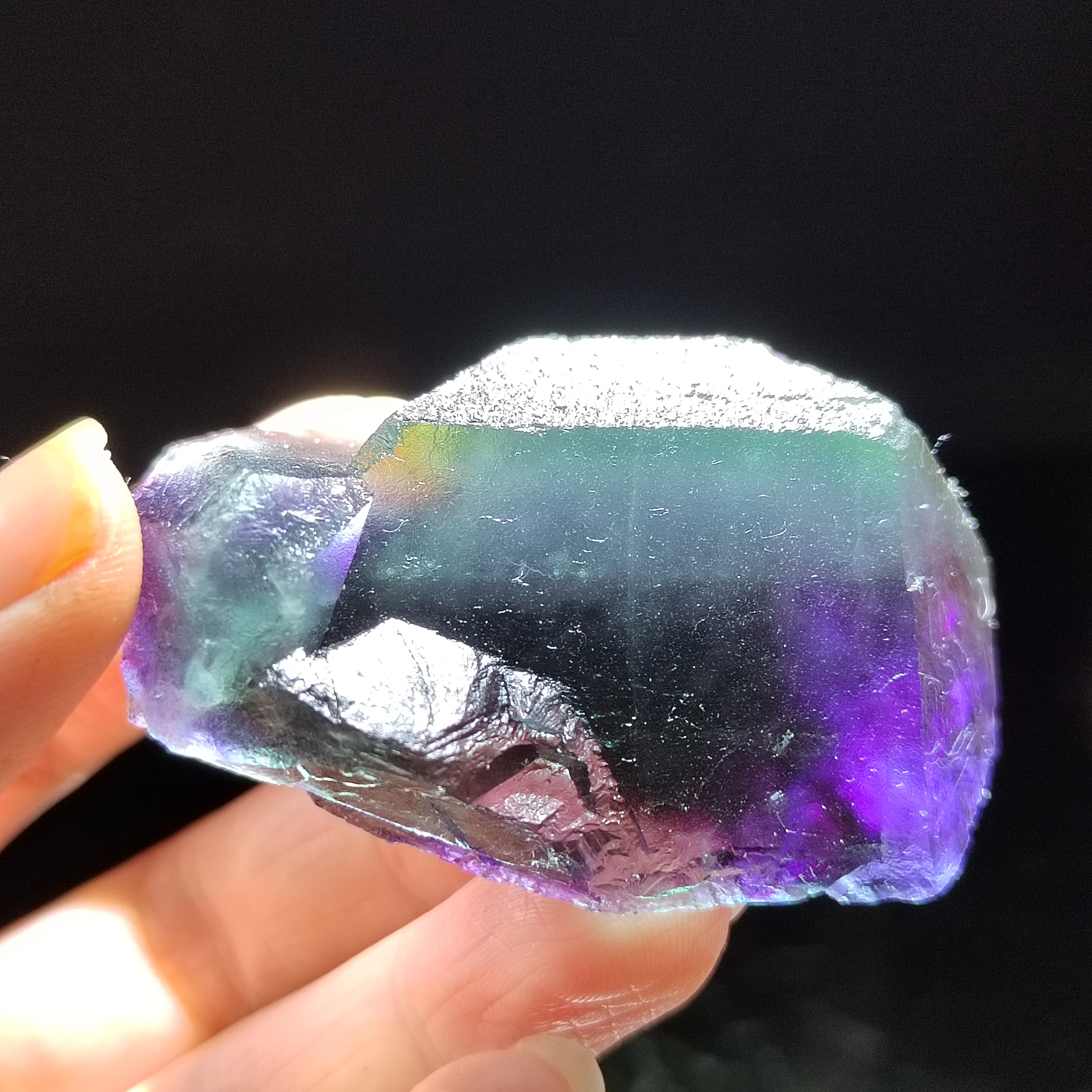 

71,4 натуральный фиолетовый флюорит mirage, украшение для дома, кольцо, исцеление вены, протолитный флюорит