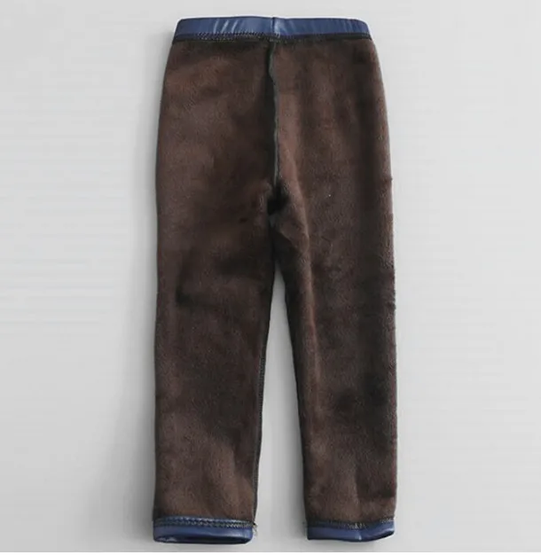 Детские теплые брюки леггинсы из искусственной кожи Леггинсы для маленьких