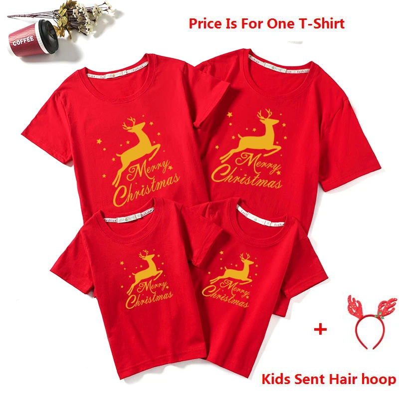 Новые рождественские одинаковые комплекты для семьи 2020 г. Футболка папы мамы