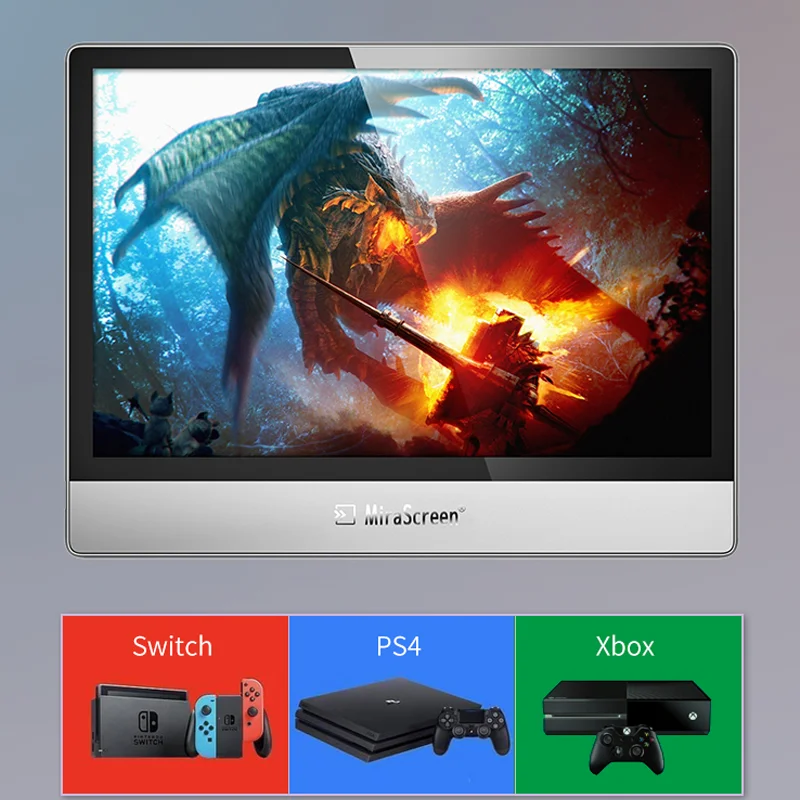 Портативный монитор 13 3 дюймов компьютер с сенсорным экраном монитора HDM Дисплей