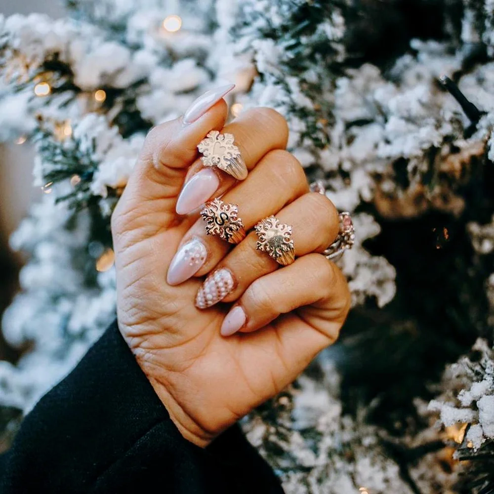 

3 Pcs/set New Boho Rings Trendy 2021 Personality Irregular Pattern Snow Heart Letter Ring For Women Grunge Jewelry Wholesale