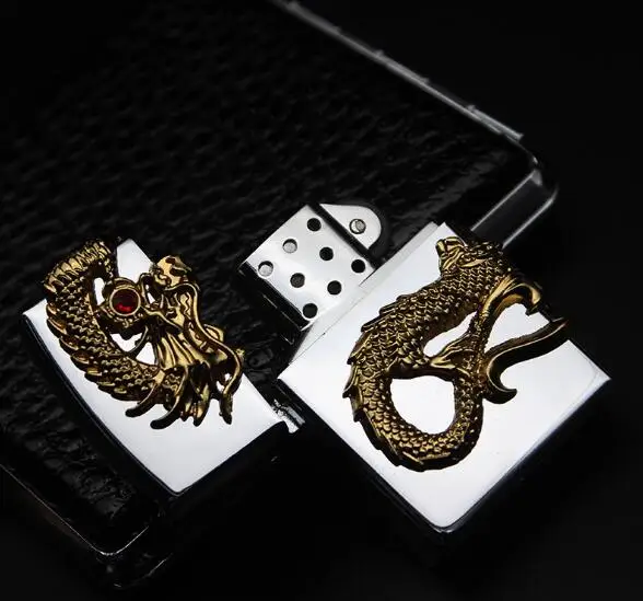 Jinlong масляная надувная зажигалка с открытым огнем|Зажигалки| |