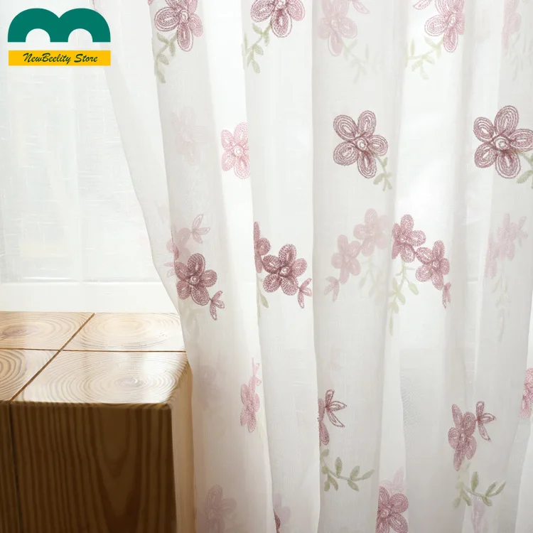 

Небольшая свежая и дикая однотонная марлевая занавеска с вышивкой, хлопковый экран для спальни, гостиной