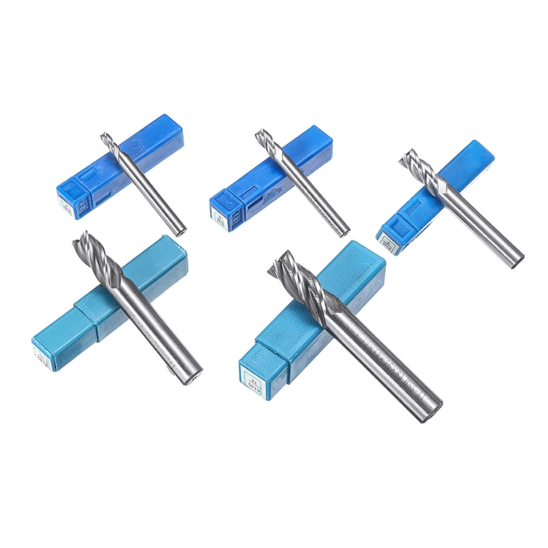 НАБОР КОНЦЕВЫХ ФРЕЗ Mayitr из быстрорежущей стали с 4 канавками и прямым хвостовиком